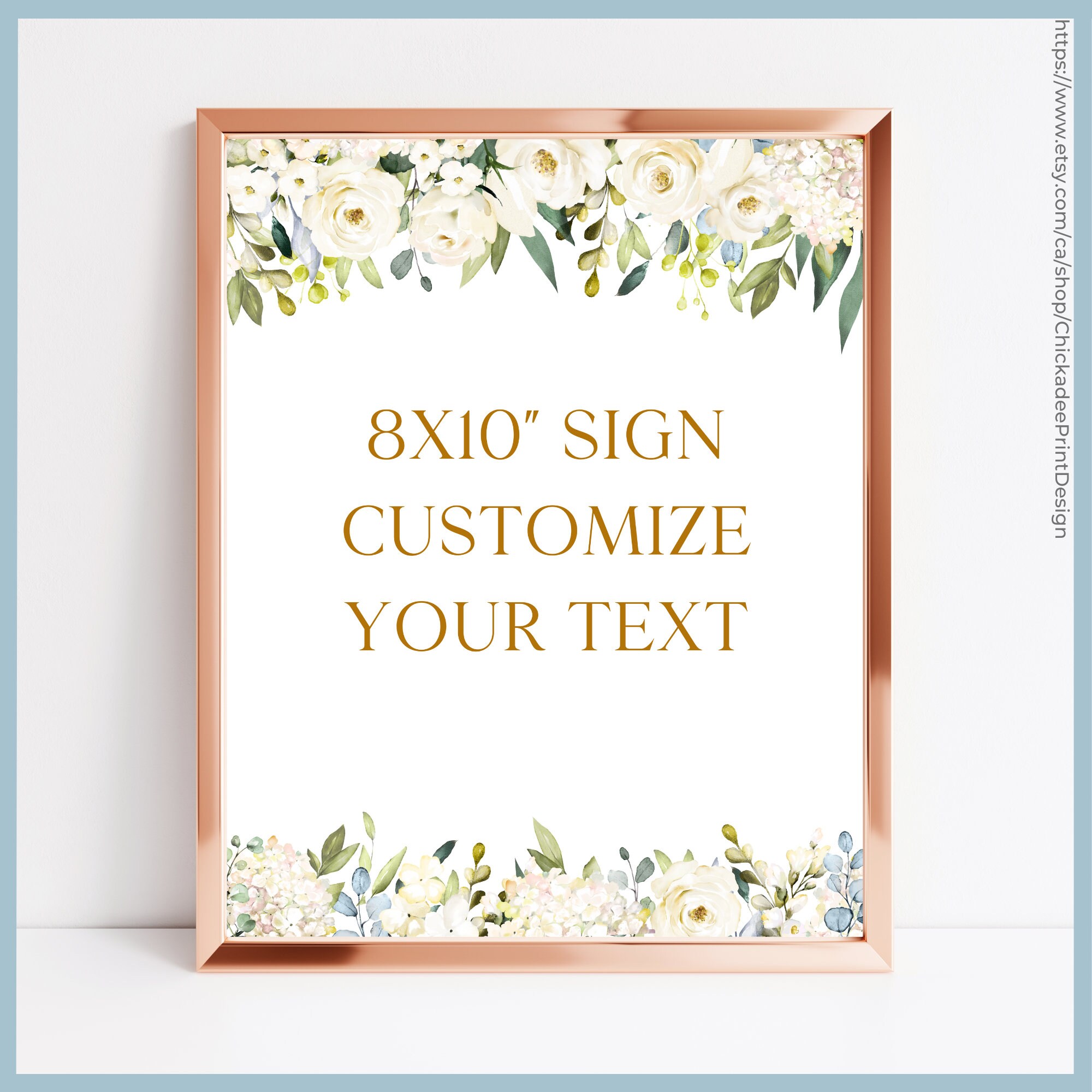 Customize Printable Sign Wedding Custom Sign Printable Template, Personalize and Customize Your ...