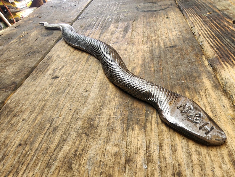 Hand forged metal snake image 2