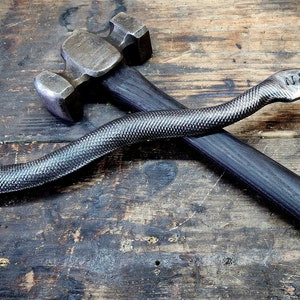 Hand forged metal snake image 1
