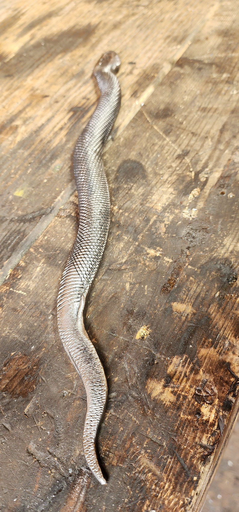 Hand forged metal snake image 3