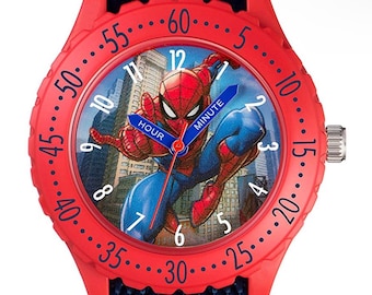 Childrens Spiderman’s Analogue Quartz Watch Textile Strap