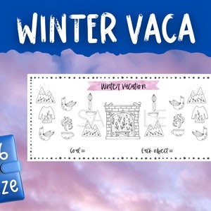 Winter Vacation Savings Challenge | Savings Tracker | Printable | A6 Size | Cash Envelope Insert