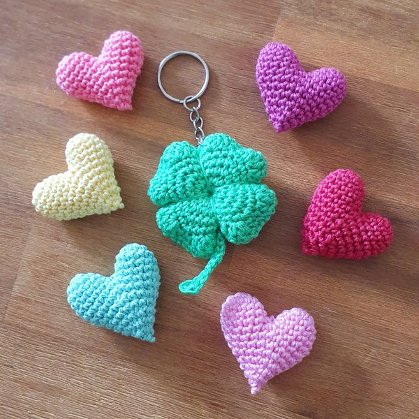 Shamrock with Heart Crochet Pattern - PDF German