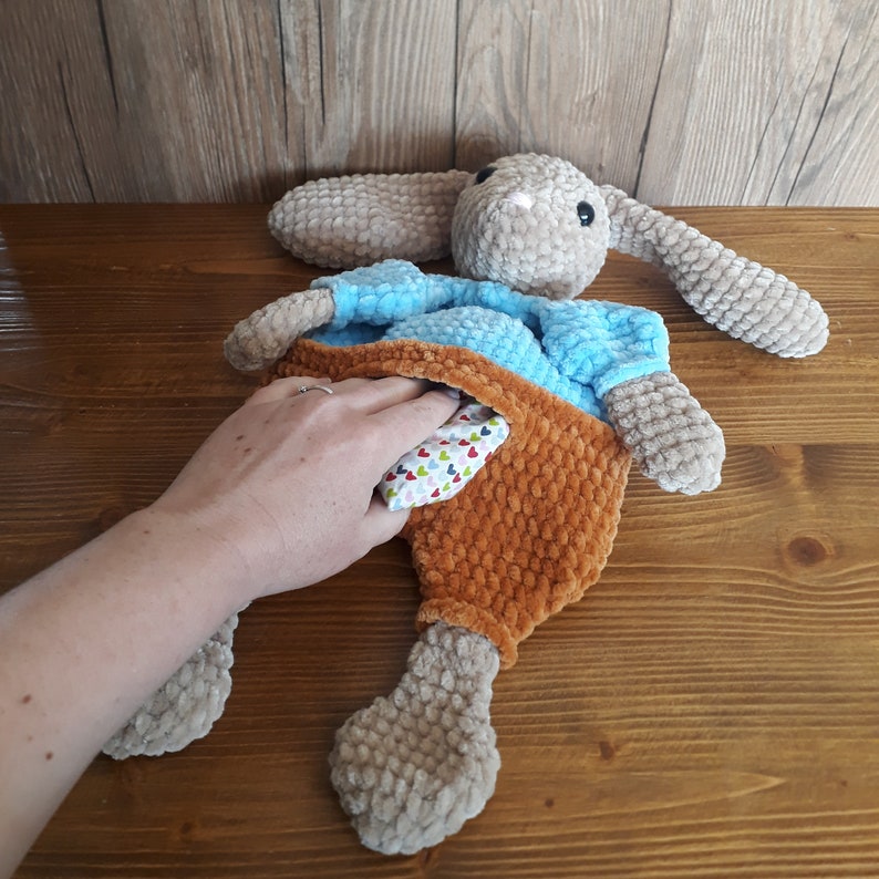 Snuggle Cushion Rabbit Crochet Pattern PDF German Etsy