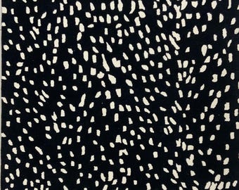 Dalmatian Dot Wool Area Rug: Hand-Tufted Black & White Animal Print