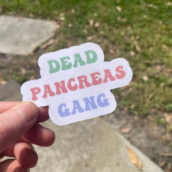 Cute diabetes sticker - dead pancreas gang