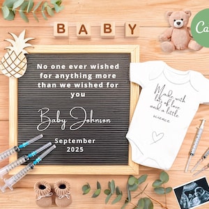 Fertility IVF Pregnancy Announcement Template, IVF Baby Reveal, Worth Every Shot Announce, Pregnancy template, Social Media Instagram