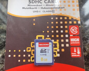 Carte SD Biltema 8 Go pour le stockage de l'appareil photo TV Box