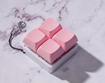4 Key Mechanical Keyboard Fidget Keychain - Pastel Colors