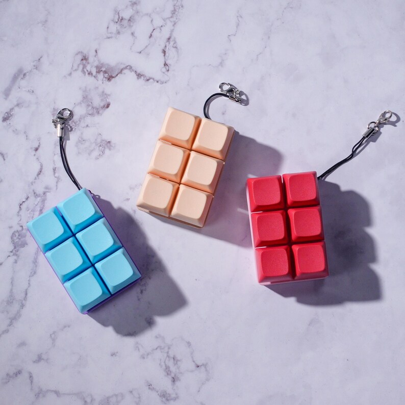 6 Key Strudel Pop - Mechanical Keyboard Fidget Toaster Pastry Keychain bild 4