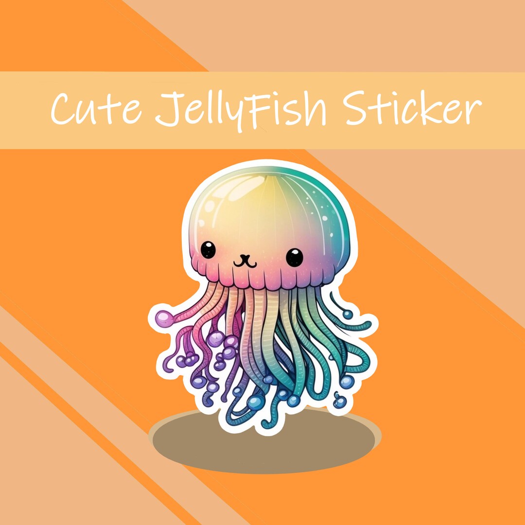 Cute Jellyfish Sticker Kawaii Sticker Laptop Sticker HD Quality
