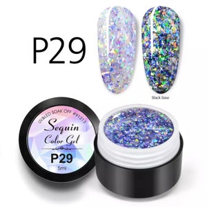 Sequins Nail Gel Polish/ Sequins / Nails / Shining Sequins Gel /