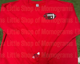 Custom Football Fan Sweatshirt: Personalized Team Name & Number