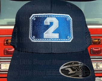 Customizable Firefighter Flexfit Hat: Embroidered Rescue Number