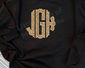Cheetah Monogrammed Appliquéd Sweatshirt