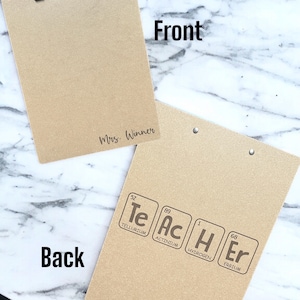 Personalized Laser Engraved Wooden Clipboard Teacher gift