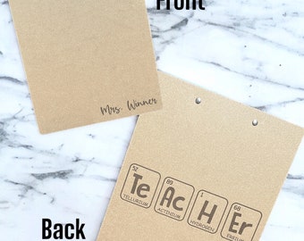 Personalized Laser Engraved Wooden Clipboard Teacher gift