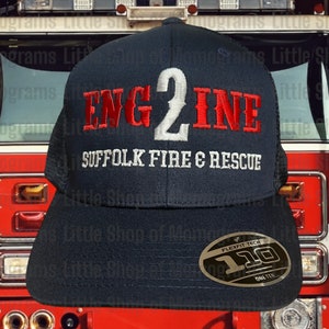 Firefighter hat, engine 2 hat, engine company hat, fire department hat, station hat, duty hat