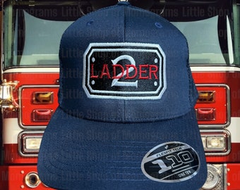Ladder Co. Firefighter Hat: Embroidered Flex Fit Cap