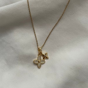 Cloverleaf necklace 18k gold plated