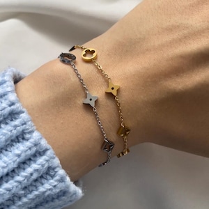 clover leaf bracelet gold-plated