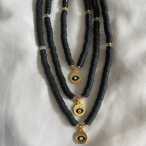 Fimo necklace with Nazar pendant