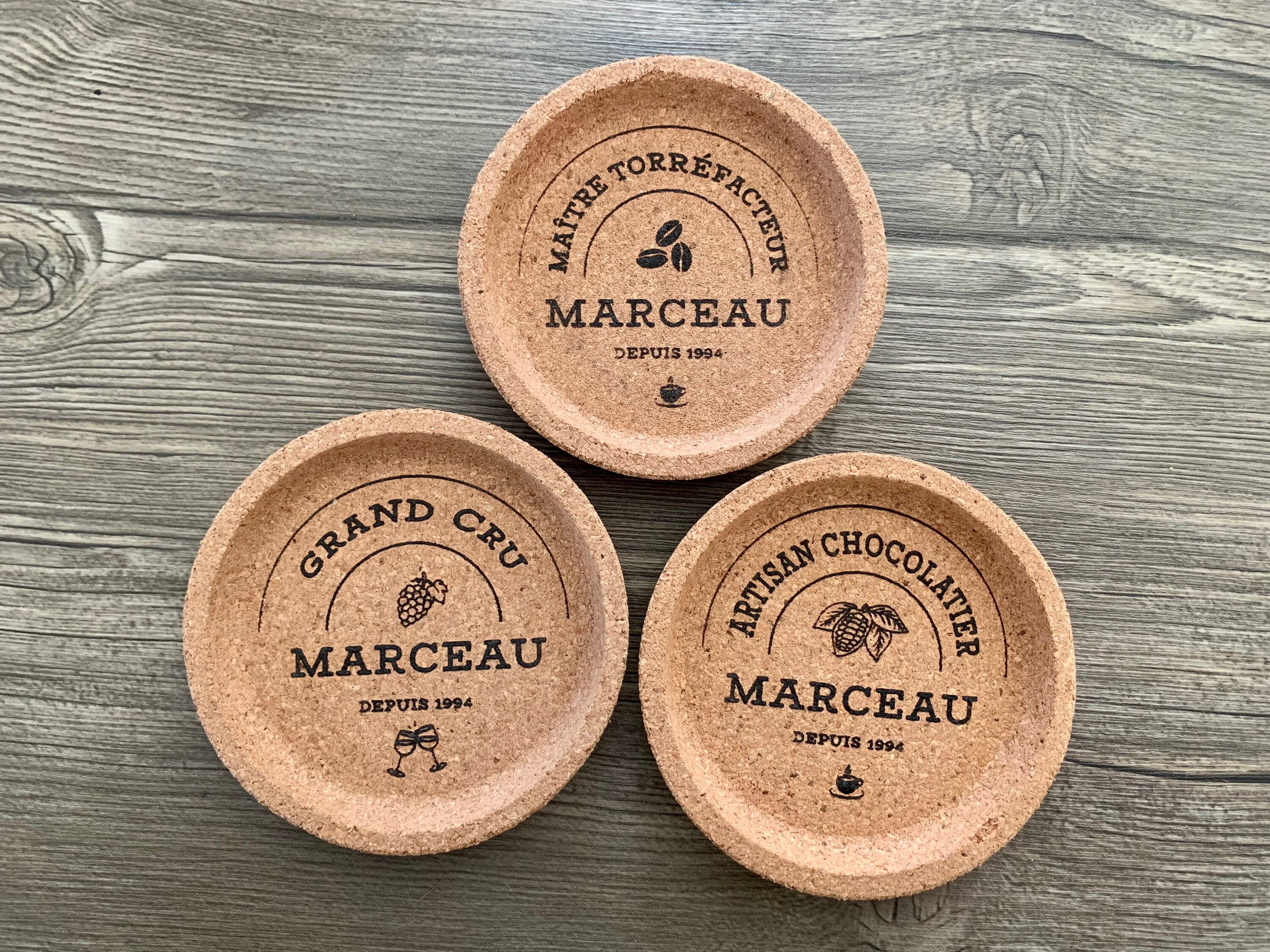 Dessous de Verre à Personnaliser - Dessous en Liège Gravé