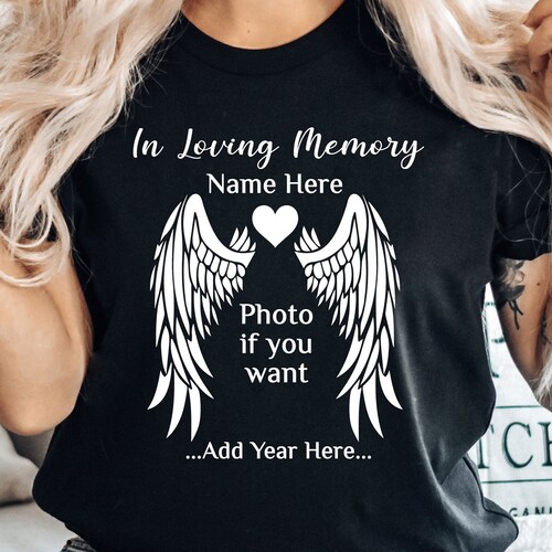 In Loving Memory Floral Memorial T-shirt Funeral Shirt for - Etsy