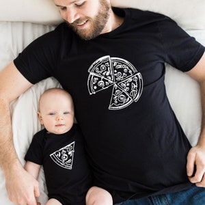 Pizza and Pizza Slice Matching Shirt, Dad and Baby Matching Outfits, Mommy and Me, Daddy and Me, Fathers Day Gift, Gift for Dad Mom Family