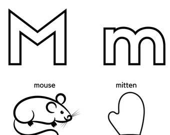 letter m coloring etsy