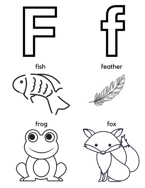 letter f preschool worksheets letter f preschool coloring etsy canada