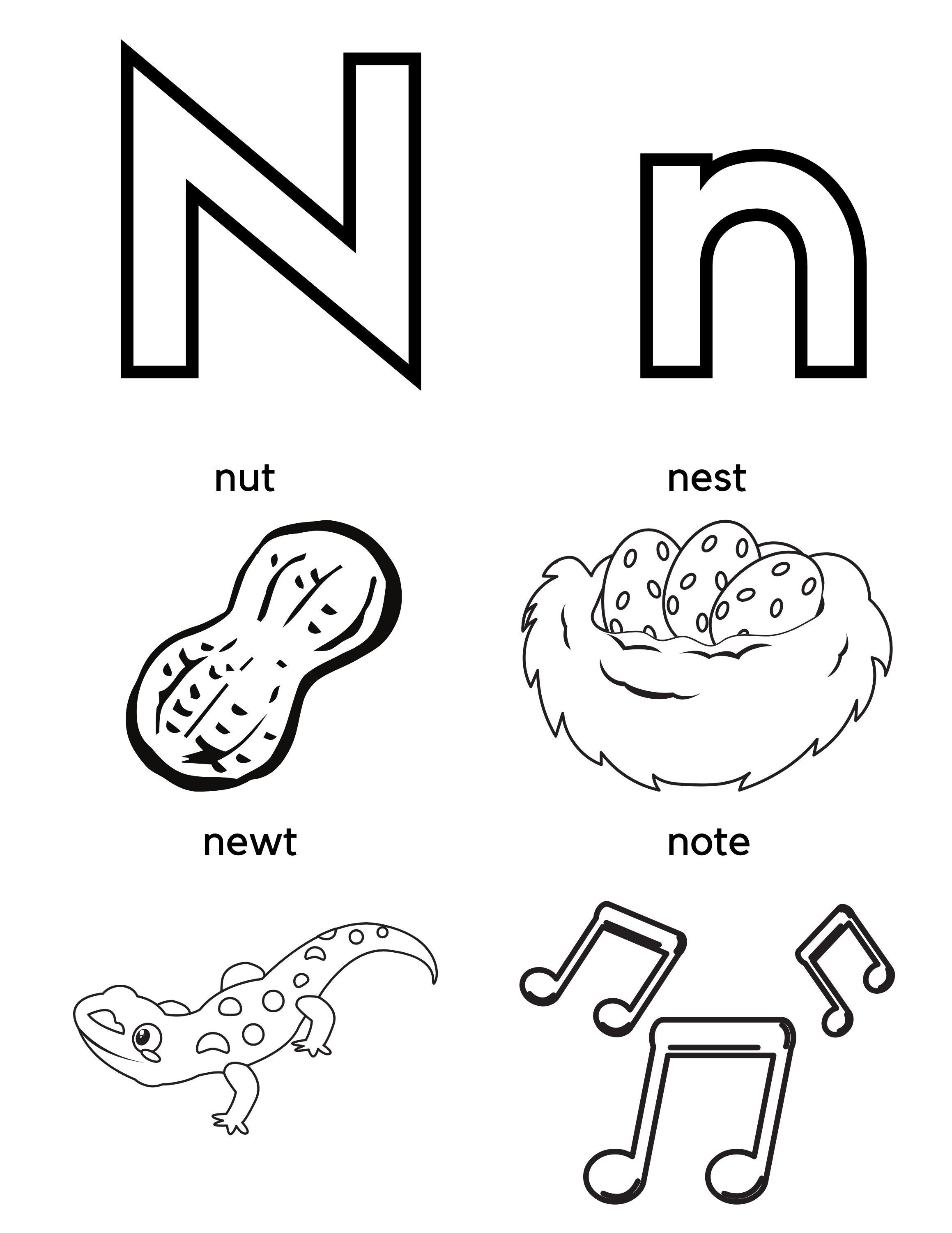 letter n preschool worksheets preschool alphabet preschool etsy