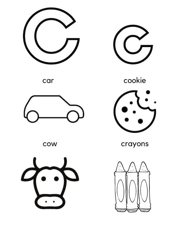 letter c preschool worksheets preschool alphabet preschool etsy
