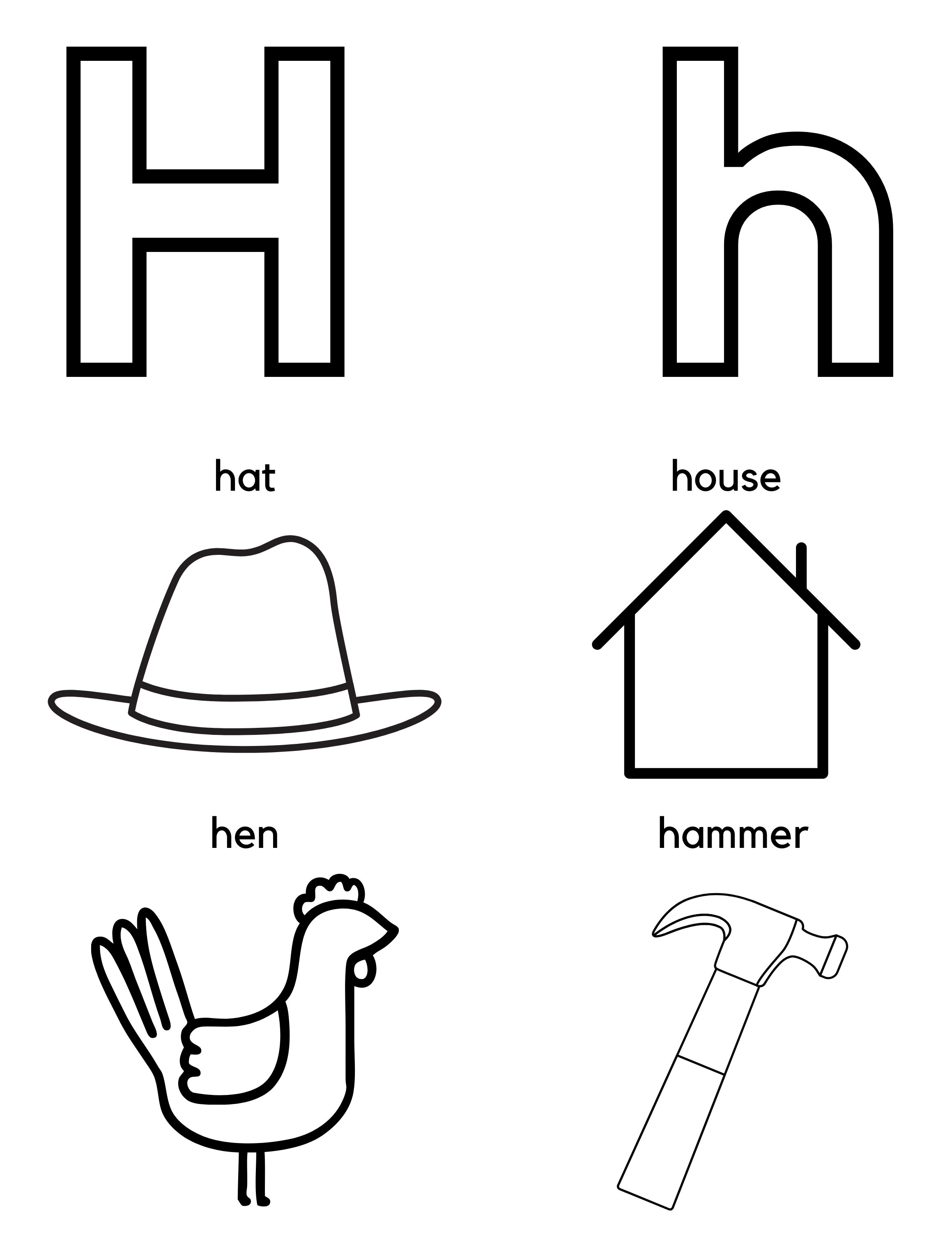 letter h preschool worksheets preschool alphabet preschool etsy