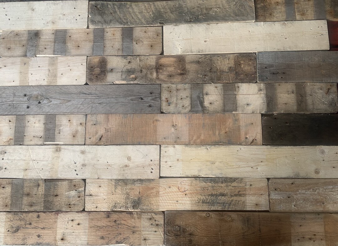 Reclaimed Rustic Wood Planks for Wall Cladding or Floor Tiles 80 X 14 X