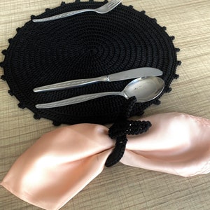 Black Placemat Set