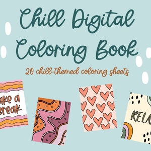 Chill Digital Coloring Book - Etsy