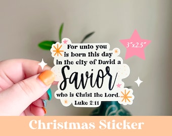 Luke 2:11 Christmas Sticker