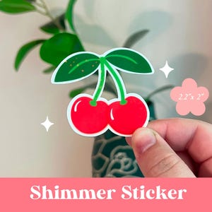 Cherries Shimmer Sticker