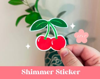 Cherries Shimmer Sticker