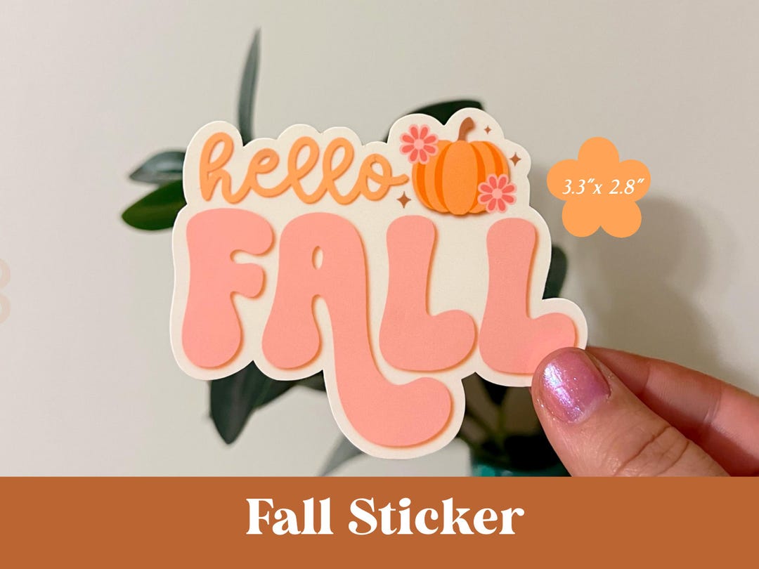 Hello Fall Sticker - Etsy