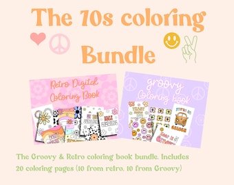 The 70s Digital Coloring Book Bundle