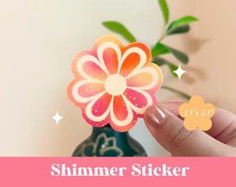 Shimmer Groovy Flower Sticker