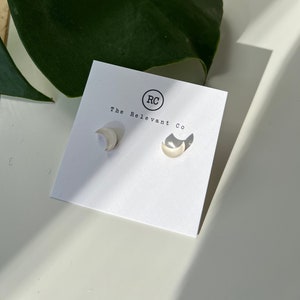 Moon stud earrings