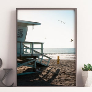 California Photography Digital Print | Torrance Beach Tower | Coastal Wall Art Decor | Los Angeles