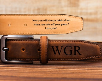 Custom Leather Belt for Dady, Father’s Day Gift for Boyfriend, Unique Gift for Husband, Personalized Leather Belt Anniversary, Handmade Belt