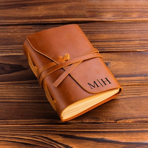 Leather Journal, Custom Leather Notebook, Personalized Leather Diary, Leather Lined Journal, Leather Journal Gifts for Him, Gift for Men