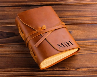 Leather Journal, Custom Leather Notebook, Personalized Leather Diary, Leather Lined Journal, Leather Journal Gifts for Him, Gift for Men