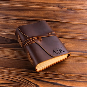 Diario de cuero personalizado Diario de cuero personalizado Diario de viaje grabado a mano Cuaderno de notas Manual Diario con nombre