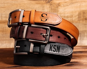 Custom Leather Belt for Dady, Father’s Day Gift for Boyfriend, Unique Gift for Husband, Personalized Leather Belt Anniversary, Handmade Belt